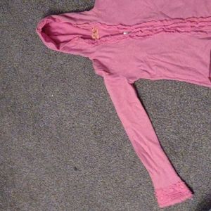 💥Vintage Y2K Juicy Couture💎Flared Ruffle Pink Zip Up!👑